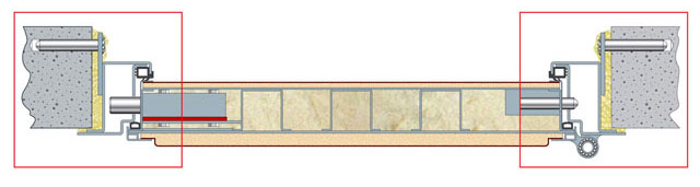 Конструкция А2 с наружной отделочной панелью 16 мм и внутренней отделочной панелью 8 мм